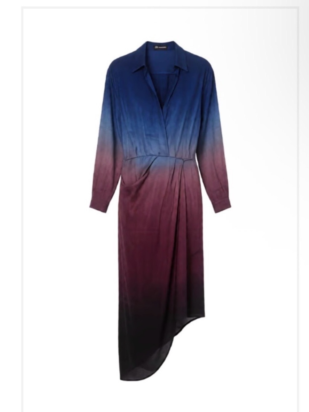 YFB Ombre Blue to Purple Wrap-Style Dress